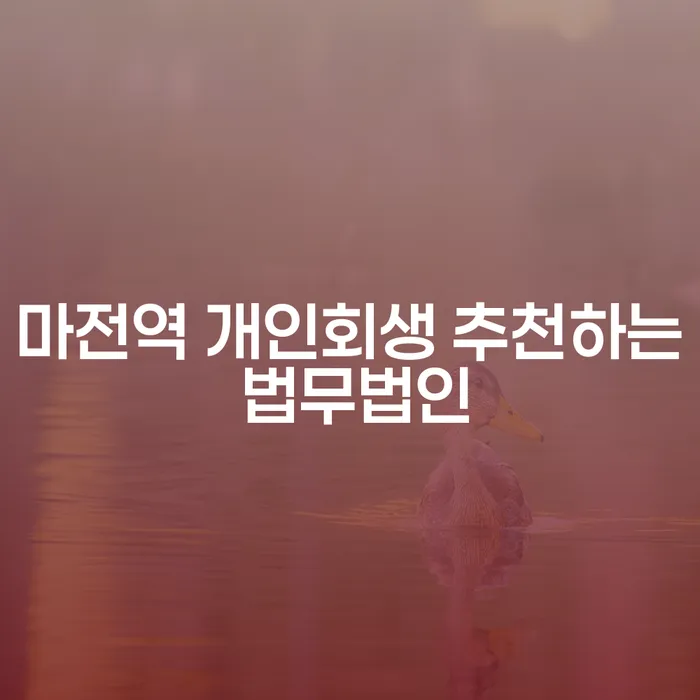 마전역 개인회생 추천하는 법무법인