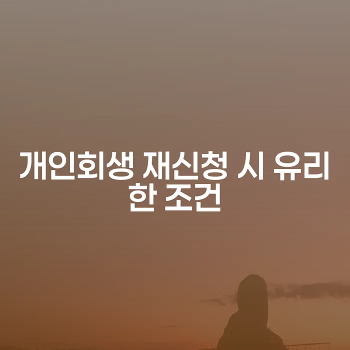 개인회생 재신청, 유리한 조건은 무엇일까?