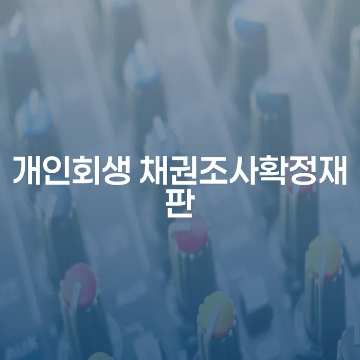 개인회생 채권조사확정재판, 고흥군에서도 가능한가요?